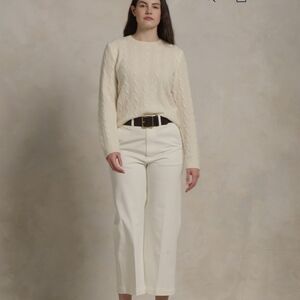Lauren Ralph Lauren Beige Cable Knit Sweater